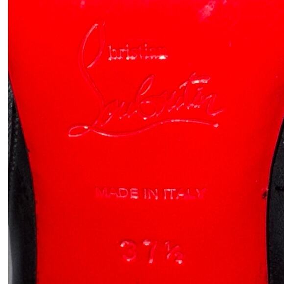 Christian Louboutin Lastoto Black Leather Ankle Boots Size  37.5 - Picture 11 of 11